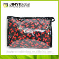 2014 hot sale cosmetic bag bow printing PVC cosmetic bag with zipper